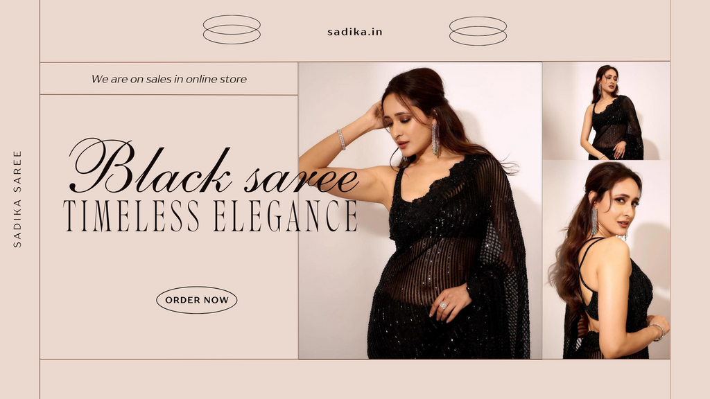 Get A Timeless Elegance with a Black Saree With Black Blouse