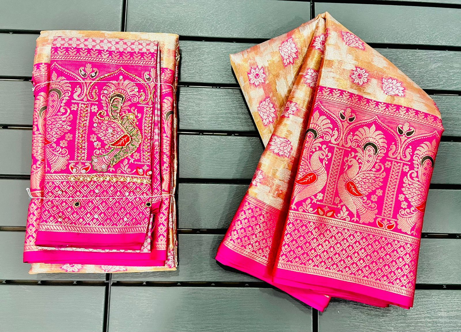 Banarasi Kanjivaram Tissue Pattu Silk Sarees | Sadika