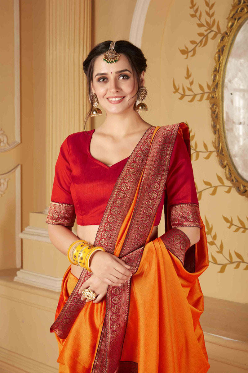 plain sarees contrast blouse