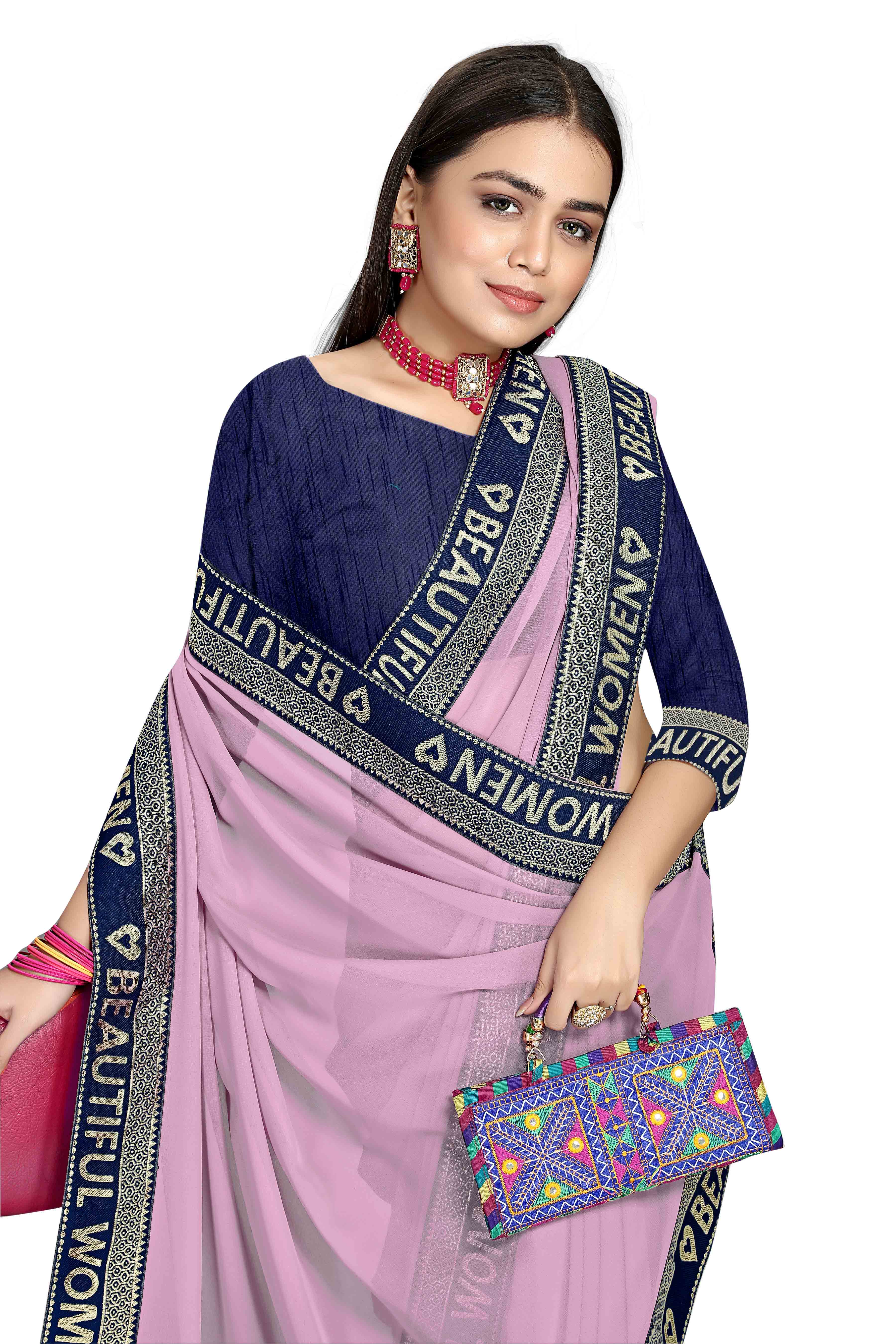 Nayra Stylish Georgette Saree Collection (Pack Of 4)