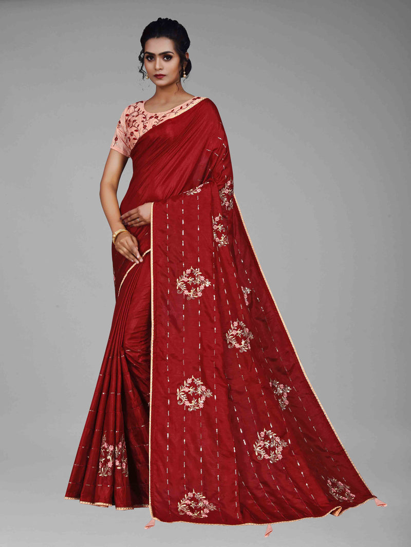 Fashion Day Embroidery Sequin Saree