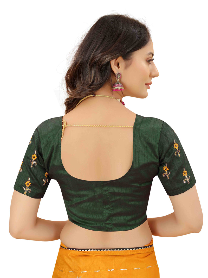 Green blouse pattern of back view